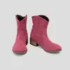 Bota feminina de couro simples, cano baixo, bico redondo, 40, salto baixo, moda, bota feminina, bota curta, 43, comércio exterior, em estoque, algodão