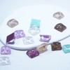 Nuevo parche cuadrado de purpurina de onda de agua de cielo estrellado diy aretes de resina pinza para el cabello material para funda de teléfono al por mayor