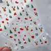 Pegatinas para Uñas de Atmósfera Navideña Color Crema Vintage Ts-3865 Infantil Dopamina Dibujos Animados Serie Navideña