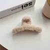 Grampo de Cabelo de Tubarão de Pelúcia Estilo Francês 202512cm para Mulheres, Presilha Versátil e Elegante para Penteados Altos, Grampo de Cabelo Cor de Gengibre para a Parte de Trás da Cabeça
