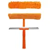 Escova de limpeza de vidro de banheiro estendida kit de limpeza raspador de janela chenille limpeza de vidro escova de limpeza de vidro de carro