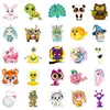 50 Piezas de Lindas Pegatinas de Animales de Dibujos Animados con Ojos Grandes, Lindas Pegatinas de Avatar, Pegatinas de Recompensa para Niños de Dibujos Animados, Pegatinas de Papelería