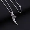 Collar Personalizado de Diente de Lobo para Hombres Europeos y Americanos Accesorios de Moda Diseño de Alta Gama Colgante de Nicho Joyería Hip-Hop Genial y Lujosa