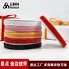 Cinta de terciopelo rojo con puntos de estrella, lazo para regalo, cinta de terciopelo con borde dorado, accesorios decorativos, accesorios para el cabello, cinta al por mayor