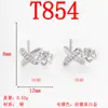 Pendientes de Tachuela de Cobre Puro Brillantes con Forma de Diamante Pendientes de Lujo de Gama Alta para Mujer Tachuelas con Forma de Luna y Cruz