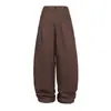 Ropa Vintage 2025 Otoño/Invierno Nueva Tendencia Japonesa Diseño de Color Sólido Pantalones de Pierna Recta Hombres Sueltos de Pierna Ancha Casuales