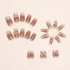 Uñas Cortas Tweed Perla Usables Temperamento Suave Blanqueamiento Uñas Ballet Piezas de Uñas Artísticas Removibles Venta al por Mayor
