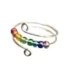 Anillo Giratorio de Plata Tailandesa para la Ansiedad Anillo para el Dedo Índice Multi-Círculo Cuentas de Transferencia Auspicioso Transferencia Moda Coreana Regalo para Novia