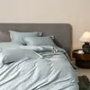 Juego de cuatro piezas de lujo 100% algodón, algodón de fibra larga, color sólido, confort de hotel, adecuado para dormir sin nada, ropa de cama de algodón de alta gama 1.8