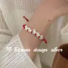 Otoño/Invierno 2026 Nuevo Estilo Chino Zodiaco Plata Pura 999 Cinco Bendiciones Caballo Pequeño Pulsera de Hilo Rojo Tejido a Mano Año Nuevo