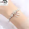 Pulsera de plata de ley 999 con diseño de atrapasueños para mujer, estilo juvenil, sólida, para amigos, 2023