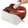 Bolsa de cosméticos con forma de almohada para mujer, portátil, de gran capacidad, para guardar cosméticos, de gran valor estético, para viajes y lavado.