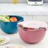 Bacia para Lavar Arroz de Aço Inoxidável, Conjunto de Bacia Ralar Drenante, Peneira de Arroz, Bacia para Frutas e Vegetais, Cesto Drenante Giratório 360 Graus, Baiacu Gorducho
