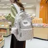 Mochila Escolar Fresca y Sencilla Estilo Coreano, Mochila Versátil Linda con Estampado de Estrellas Estilo Japonés de Princesa para Clases de Secundaria y Preparatoria
