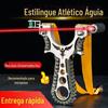 Os fabricantes produzem independentemente novos estilingues de águia de metal para combate real ao ar livre, estilingue de alta potência, estilingue de couro plano de alta precisão