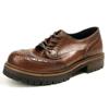 16-5 Couro de Cavalo Vintage Brock Couro Esculpido Sapatos Polidos à Mão Cor Desgastada Ferramenta Moda Tendência Casual Sapatos Masculinos