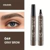 Lápiz de Cejas de Cuatro Puntas para Comercio Exterior Resistente al Agua y No Fácil de Remover Maquillaje Lápiz Líquido para Cejas de Cuatro Puntas Grandes Fácil de Colorear Lápiz de Maquillaje