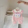 Mono de Bebé Niña de Moda Mono Corto de Verano para Bebé Mameluco de Algodón Puro de una Pieza para Salir