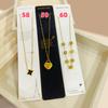 Collar de Lujo de Gama Alta, Moderno y Popular, Transfronterizo Acero Inoxidable Oro de 18K Collar Sencillo con Letra Vl y Elementos de Trébol de Cuatro Hojas, Etc