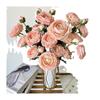 Venta Directa de Fábrica de 3 Cabezas de Flor Artificial Loto de Nieve de Tianshan, Adornos Florales para el Hogar, Decoración para Hotel B&B, Ramos de Boda