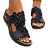 Sandalias de Cuña de Suela Gruesa con Tira Única y Corte Floral Abierto para Mujer, Talla Grande, Adecuadas para Uso en Exteriores y Playa, Primavera 2026