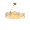 Lustre de Sala de Estar Estilo Francês de Luxo Leve em Mármore Natural Lustre para Hotel Villa Balcão de Bar Estudo Sala de Chá Sala de Jantar Quarto