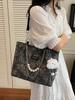 Bolso de mano de gran capacidad para mujer, bolso informal combinable, bolso de mano sencillo de alta gama, 2025