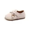 Zapatos Casuales de Lazo Retro para Niñas 2026 Otoño Nuevo Estilo Mocasines Bajos para Niños Pequeños Zapatos de Cuero de Moda para Niños