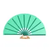 Abanico de Kung Fu de Color Sólido de 13 pulgadas Abanico de Tai Chi para Artes Marciales Hueso de Plástico Abanico de Baile Cuadrado para Danza de Rendimiento Abanico Plegable de Colores