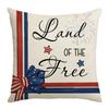 Almohada impresa en lino para el Día de la Independencia de América, nueva, transfronteriza, decoración de mesa para el hogar en vacaciones de Amazon, mantel