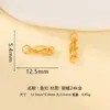 Pulseira de Prata 925 Banhada a Ouro com Fivela S de Diamantes e Fecho de Corda Trançada com Ponta de Fivela de Carpa Acessórios DIY Feitos à Mão