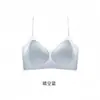 Ropa Interior de Seda Ultra Fina Sin Costuras con Fragancia a Camelia para Mujeres con Pecho Pequeño, Levanta los Lados del Pecho, Transpirable, Cómoda, Sujetador de Soporte Suave