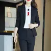 Chaqueta de Traje Rayada Gris Sense para Mujer Nueva Colección Primavera 2023 Ropa de Negocios Elegante Talla Grande Traje Pequeño Superior