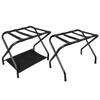 Portamaletas para Habitación de Hotel Estante de Almacenamiento de Doble Capa Ensamblaje Plegable Portátil Metal Hotel Perchero Venta Caliente Amazon