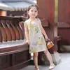 Nuevo Cheongsam de Estilo Nacional Chino para Niños Vestido Nuevo de Verano para Niñas Vestido Hanfu sin Mangas para Niñas Jóvenes