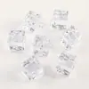 Estilo Ins Plástico Transparente Não Poroso Quadrado Assimétrico Cubo de Gelo Falso Props DIY Decoração de Aquário Props de Fotografia Gumei