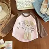 Camiseta de Manga Larga para Niña Otoño e Invierno Terciopelo Alemán Nuevo Cuello Redondo Capa Base para Bebé Ropa Interior Versátil y Moderna Top Cálido