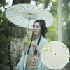 Guarda-chuva de Papel Oleado à Prova de Chuva e Sol para Mulheres, Adereços Tradicionais para Dança Clássica, Guarda-chuva Hanfu, Desfile de Moda Cheongsam, Guarda-chuva Artesanal de Tecido de Seda para Teto