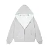 Sudadera con capucha a rayas retro americana bordada con letras para hombre y mujer, cárdigan versátil de cremallera casual para otoño 2026