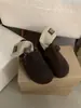 Zapatos Planos de Punta Redonda Estilo Coreano con Hebilla Mate para Mujer 2026 Otoño/Invierno Nuevos Simples Versátiles Felpa Interior Perezosos Birkenstock