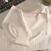 [Pacote Individual] Roupa Íntima Feminina Sem Costura de Seda Gelada Antirrolamento Cor Contrastante Roupa Íntima para Meninas Anti-pinçamento Quadril Fina Respirável