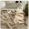 Manta tipo gorro retro Hilo arrugado de algodón puro Manta de felpa para bebé Colcha para aire acondicionado Manta para siesta en la oficina Manta para dormitorio