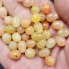 Xinjiang Hotan Seda Dourada Jade Gota d'Água Jade Contas Soltas Raiz de Lótus Rosa com Furo Contas Estéreo Gota d'Água Acessórios para Joias Contas Artesanais