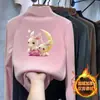 Camiseta Térmica Base de Otoño para Niñas 2025 Nueva Elegante Camiseta de Otoño e Invierno para Niños Top Grueso de Dibujos Animados