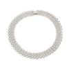 Collar de cadena hueca de atmósfera exagerada con joyas transfronterizas de café mil millones de Europa y Estados Unidos, collar de cadena ancha de plata estilo punk hip-hop para mujer