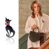 Broche de gato transfronteiriço pingando óleo animal fofo laço gato corsage liga all-match roupas colarinho pino