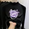 Blusa de segunda pele para meninas, nova coleção outono/inverno 2026, camiseta infantil, blusa de manga longa slim fit com estampa de desenho animado para meninas pequenas