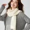 Cachecol de Cashmere com Renda Dupla Oca para Mulheres, de Alta Qualidade, Moderno, Quente, Protetor de Pescoço, Gola de Lã Tricotada