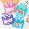 Bolsa de embalaje para paletas para niños de jardín de infantes, bolsa de regalo para dulces y refrigerios, color, portátil, lazo, bolsa de plástico