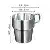 Acero Inoxidable 304 Taza de Camping al Aire Libre Picnic Estilo Industrial Taza de Cerveza Taza de Doble Pared Taza para Café Bebidas Frías Portátil